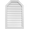 Ekena Millwork Octagonal Top Surface Mount PVC Gable Vent w/ 2"W x 1-1/2"P Brickmould Frame, 22"W x 34"H GVPOT22X3402SN - alternate 1